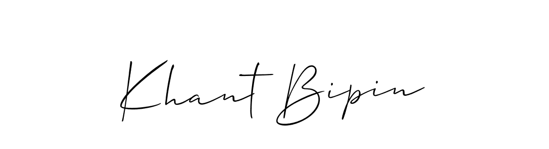 Make a beautiful signature design for name Khant Bipin. With this signature (Allison_Script) style, you can create a handwritten signature for free. Khant Bipin signature style 2 images and pictures png