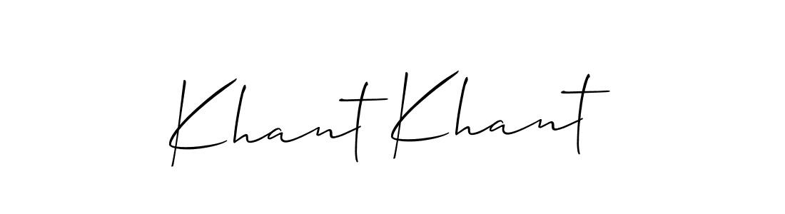 Make a short Khant Khant signature style. Manage your documents anywhere anytime using Allison_Script. Create and add eSignatures, submit forms, share and send files easily. Khant Khant signature style 2 images and pictures png