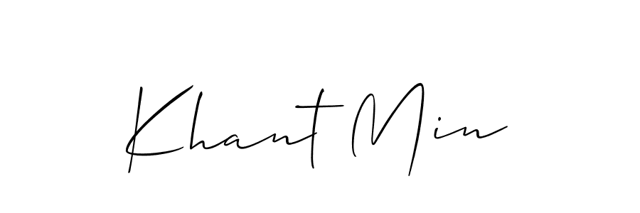 Allison_Script is a professional signature style that is perfect for those who want to add a touch of class to their signature. It is also a great choice for those who want to make their signature more unique. Get Khant Min name to fancy signature for free. Khant Min signature style 2 images and pictures png