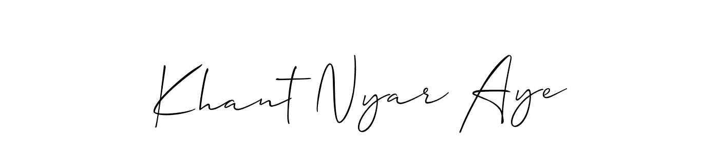 Here are the top 10 professional signature styles for the name Khant Nyar Aye. These are the best autograph styles you can use for your name. Khant Nyar Aye signature style 2 images and pictures png