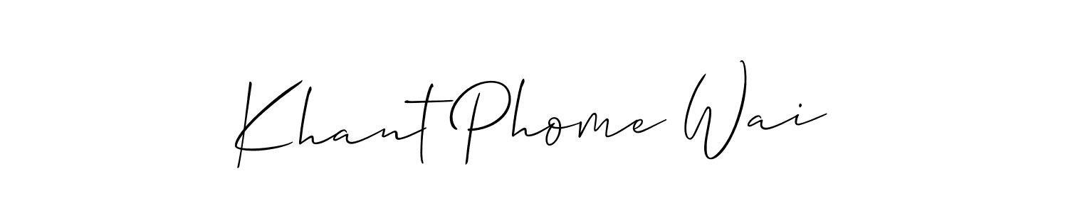 Make a short Khant Phome Wai signature style. Manage your documents anywhere anytime using Allison_Script. Create and add eSignatures, submit forms, share and send files easily. Khant Phome Wai signature style 2 images and pictures png