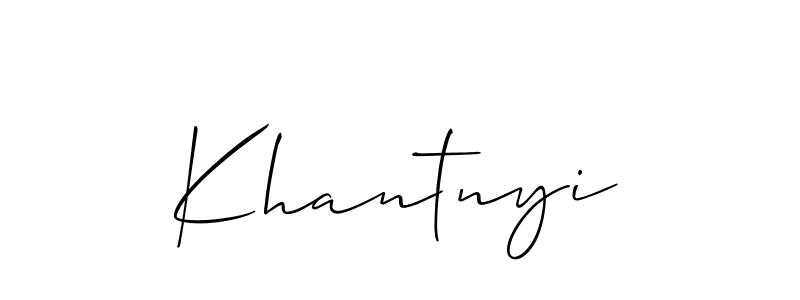Use a signature maker to create a handwritten signature online. With this signature software, you can design (Allison_Script) your own signature for name Khantnyi. Khantnyi signature style 2 images and pictures png