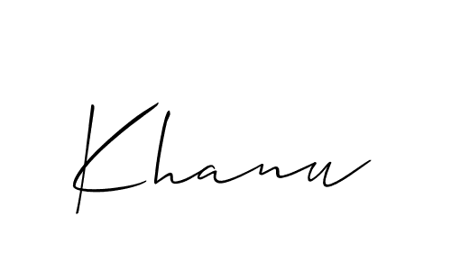 You should practise on your own different ways (Allison_Script) to write your name (Khanu) in signature. don't let someone else do it for you. Khanu signature style 2 images and pictures png