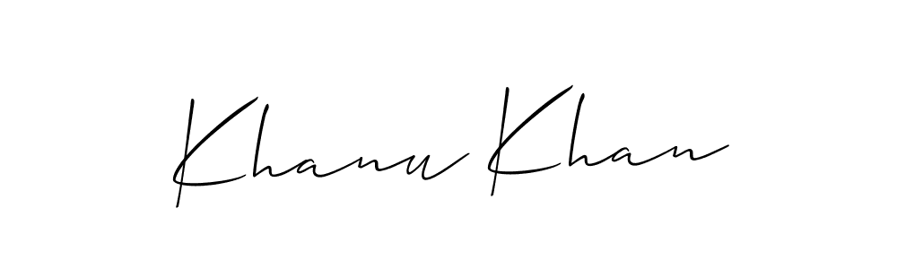 Use a signature maker to create a handwritten signature online. With this signature software, you can design (Allison_Script) your own signature for name Khanu Khan. Khanu Khan signature style 2 images and pictures png