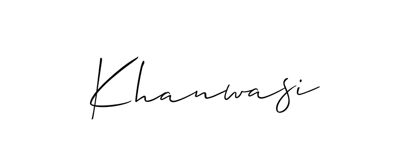 Allison_Script is a professional signature style that is perfect for those who want to add a touch of class to their signature. It is also a great choice for those who want to make their signature more unique. Get Khanwasi name to fancy signature for free. Khanwasi signature style 2 images and pictures png