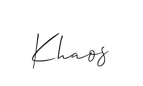 Best and Professional Signature Style for Khaos. Allison_Script Best Signature Style Collection. Khaos signature style 2 images and pictures png
