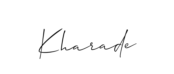 You should practise on your own different ways (Allison_Script) to write your name (Kharade) in signature. don't let someone else do it for you. Kharade signature style 2 images and pictures png