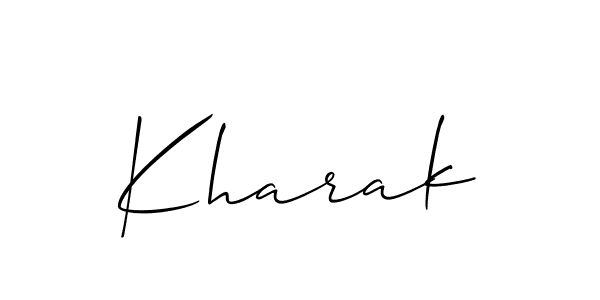 How to make Kharak signature? Allison_Script is a professional autograph style. Create handwritten signature for Kharak name. Kharak signature style 2 images and pictures png