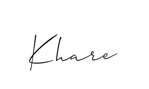 Khare stylish signature style. Best Handwritten Sign (Allison_Script) for my name. Handwritten Signature Collection Ideas for my name Khare. Khare signature style 2 images and pictures png