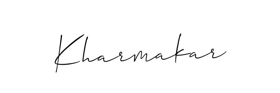 Make a beautiful signature design for name Kharmakar. With this signature (Allison_Script) style, you can create a handwritten signature for free. Kharmakar signature style 2 images and pictures png