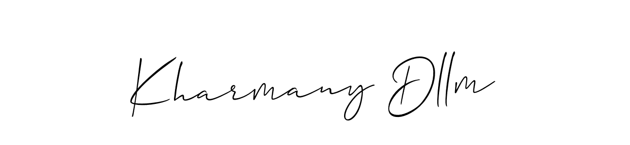 Use a signature maker to create a handwritten signature online. With this signature software, you can design (Allison_Script) your own signature for name Kharmany Dllm. Kharmany Dllm signature style 2 images and pictures png