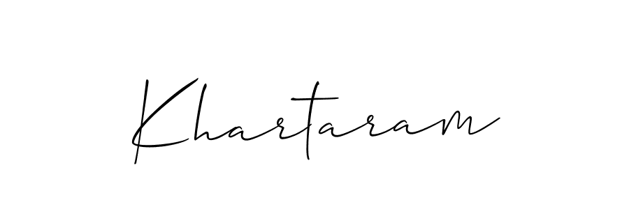 Make a beautiful signature design for name Khartaram. With this signature (Allison_Script) style, you can create a handwritten signature for free. Khartaram signature style 2 images and pictures png