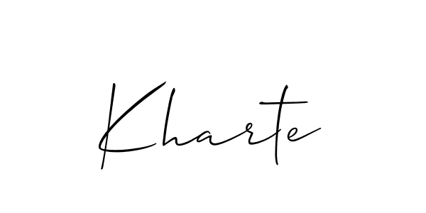 You can use this online signature creator to create a handwritten signature for the name Kharte. This is the best online autograph maker. Kharte signature style 2 images and pictures png