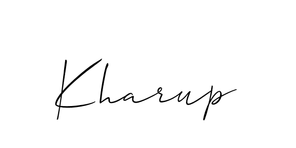 Make a beautiful signature design for name Kharup. With this signature (Allison_Script) style, you can create a handwritten signature for free. Kharup signature style 2 images and pictures png