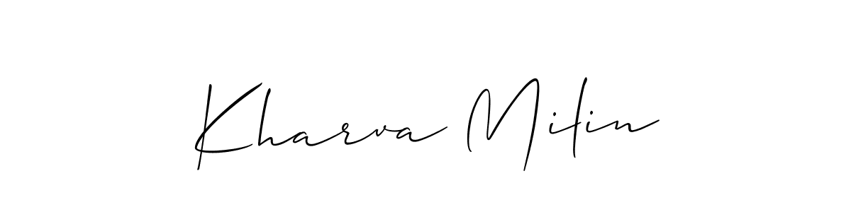See photos of Kharva Milin official signature by Spectra . Check more albums & portfolios. Read reviews & check more about Allison_Script font. Kharva Milin signature style 2 images and pictures png