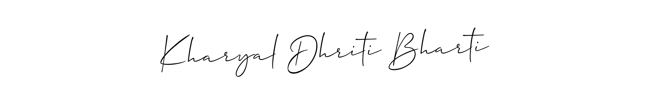 Here are the top 10 professional signature styles for the name Kharyal Dhriti Bharti. These are the best autograph styles you can use for your name. Kharyal Dhriti Bharti signature style 2 images and pictures png