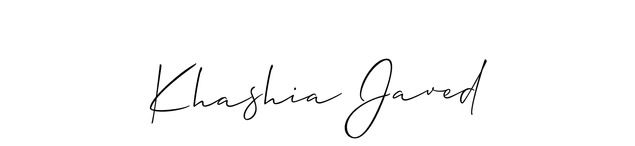 Khashia Javed stylish signature style. Best Handwritten Sign (Allison_Script) for my name. Handwritten Signature Collection Ideas for my name Khashia Javed. Khashia Javed signature style 2 images and pictures png