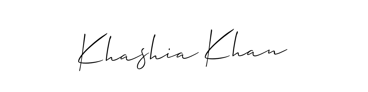 Khashia Khan stylish signature style. Best Handwritten Sign (Allison_Script) for my name. Handwritten Signature Collection Ideas for my name Khashia Khan. Khashia Khan signature style 2 images and pictures png