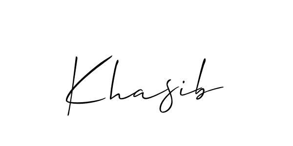 You should practise on your own different ways (Allison_Script) to write your name (Khasib) in signature. don't let someone else do it for you. Khasib signature style 2 images and pictures png