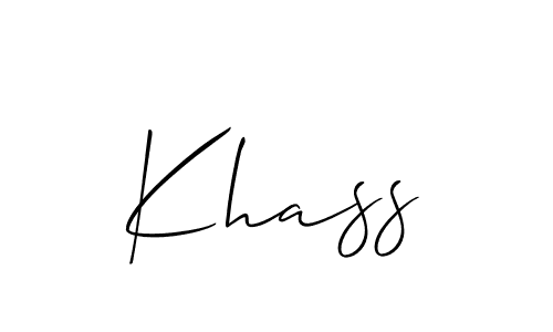 The best way (Allison_Script) to make a short signature is to pick only two or three words in your name. The name Khass include a total of six letters. For converting this name. Khass signature style 2 images and pictures png