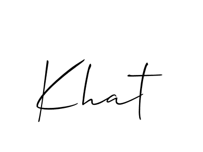 Make a beautiful signature design for name Khat. With this signature (Allison_Script) style, you can create a handwritten signature for free. Khat signature style 2 images and pictures png