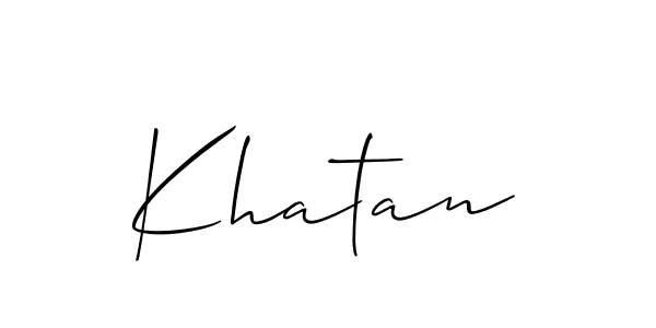 Create a beautiful signature design for name Khatan. With this signature (Allison_Script) fonts, you can make a handwritten signature for free. Khatan signature style 2 images and pictures png