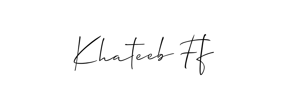 Make a beautiful signature design for name Khateeb Ff. Use this online signature maker to create a handwritten signature for free. Khateeb Ff signature style 2 images and pictures png