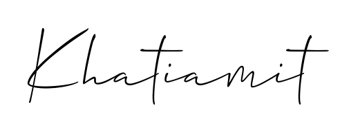 How to make Khatiamit signature? Allison_Script is a professional autograph style. Create handwritten signature for Khatiamit name. Khatiamit signature style 2 images and pictures png
