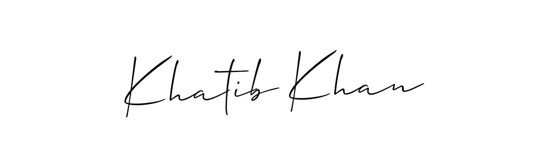 How to Draw Khatib Khan signature style? Allison_Script is a latest design signature styles for name Khatib Khan. Khatib Khan signature style 2 images and pictures png