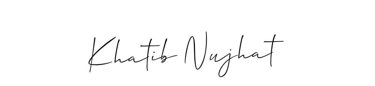 Make a beautiful signature design for name Khatib Nujhat. Use this online signature maker to create a handwritten signature for free. Khatib Nujhat signature style 2 images and pictures png