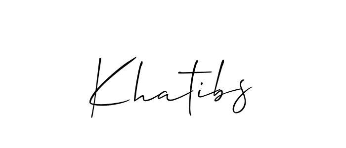 How to make Khatibs signature? Allison_Script is a professional autograph style. Create handwritten signature for Khatibs name. Khatibs signature style 2 images and pictures png