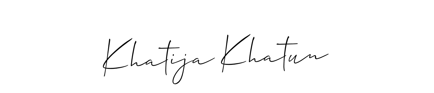 Once you've used our free online signature maker to create your best signature Allison_Script style, it's time to enjoy all of the benefits that Khatija Khatun name signing documents. Khatija Khatun signature style 2 images and pictures png