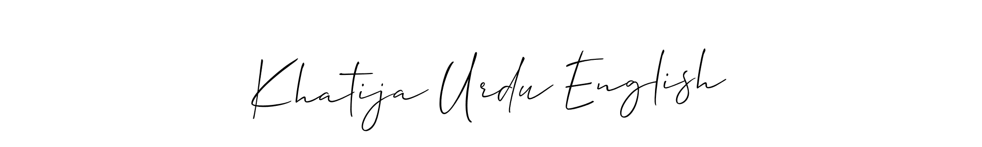 Khatija Urdu English stylish signature style. Best Handwritten Sign (Allison_Script) for my name. Handwritten Signature Collection Ideas for my name Khatija Urdu English. Khatija Urdu English signature style 2 images and pictures png