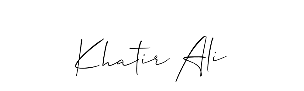 Make a beautiful signature design for name Khatir Ali. Use this online signature maker to create a handwritten signature for free. Khatir Ali signature style 2 images and pictures png