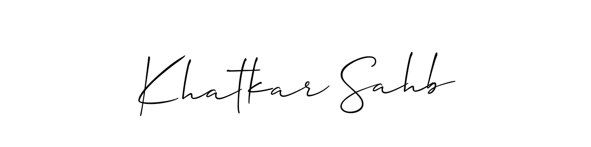 You can use this online signature creator to create a handwritten signature for the name Khatkar Sahb. This is the best online autograph maker. Khatkar Sahb signature style 2 images and pictures png