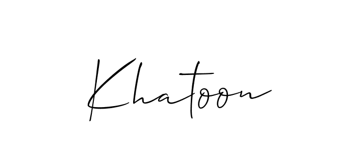 You should practise on your own different ways (Allison_Script) to write your name (Khatoon) in signature. don't let someone else do it for you. Khatoon signature style 2 images and pictures png