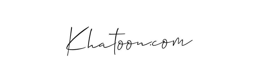 Also we have Khatoon.com name is the best signature style. Create professional handwritten signature collection using Allison_Script autograph style. Khatoon.com signature style 2 images and pictures png