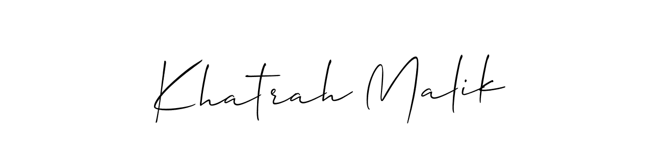 Khatrah Malik stylish signature style. Best Handwritten Sign (Allison_Script) for my name. Handwritten Signature Collection Ideas for my name Khatrah Malik. Khatrah Malik signature style 2 images and pictures png