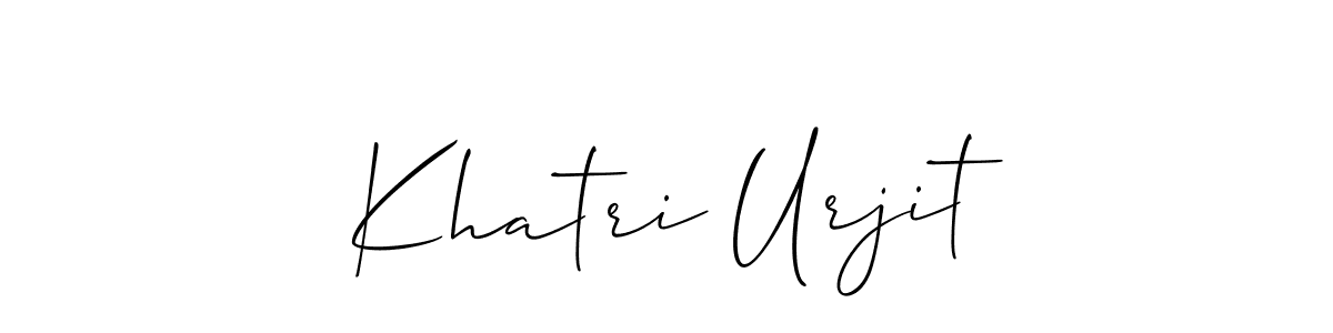 Best and Professional Signature Style for Khatri Urjit. Allison_Script Best Signature Style Collection. Khatri Urjit signature style 2 images and pictures png