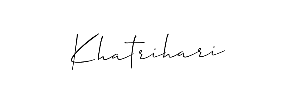 The best way (Allison_Script) to make a short signature is to pick only two or three words in your name. The name Khatrihari include a total of six letters. For converting this name. Khatrihari signature style 2 images and pictures png