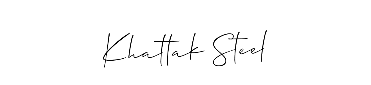 How to make Khattak Steel name signature. Use Allison_Script style for creating short signs online. This is the latest handwritten sign. Khattak Steel signature style 2 images and pictures png