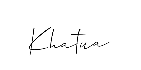 Make a beautiful signature design for name Khatua. With this signature (Allison_Script) style, you can create a handwritten signature for free. Khatua signature style 2 images and pictures png