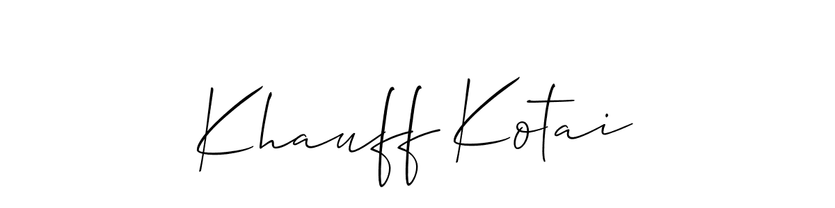 Once you've used our free online signature maker to create your best signature Allison_Script style, it's time to enjoy all of the benefits that Khauff Kotai name signing documents. Khauff Kotai signature style 2 images and pictures png