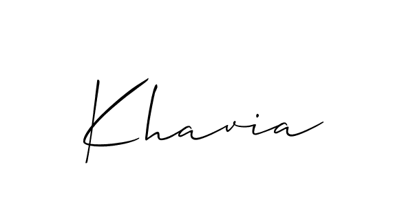 The best way (Allison_Script) to make a short signature is to pick only two or three words in your name. The name Khavia include a total of six letters. For converting this name. Khavia signature style 2 images and pictures png
