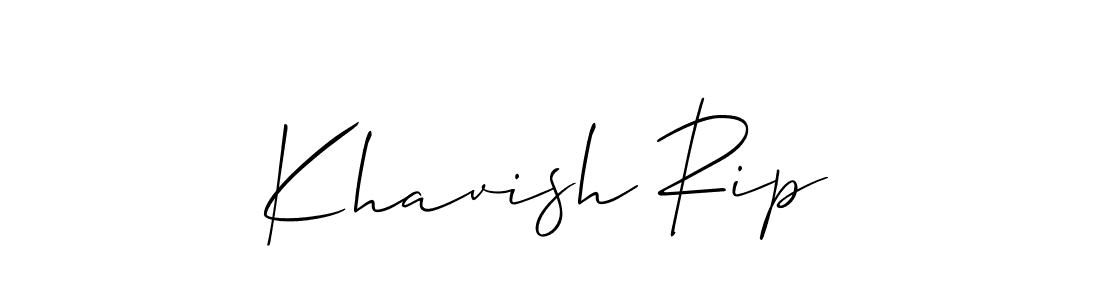 How to make Khavish Rip signature? Allison_Script is a professional autograph style. Create handwritten signature for Khavish Rip name. Khavish Rip signature style 2 images and pictures png