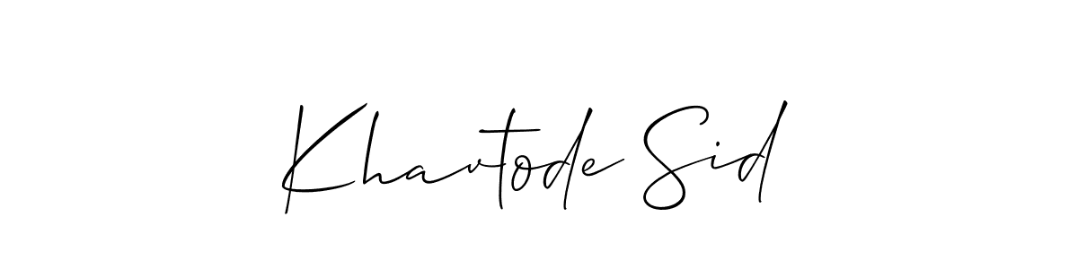 Make a beautiful signature design for name Khavtode Sid. Use this online signature maker to create a handwritten signature for free. Khavtode Sid signature style 2 images and pictures png