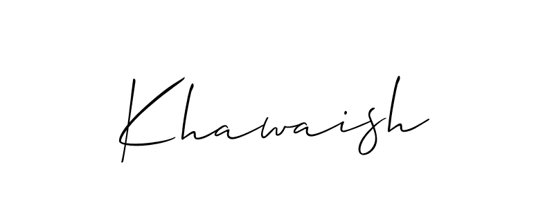 Make a beautiful signature design for name Khawaish. With this signature (Allison_Script) style, you can create a handwritten signature for free. Khawaish signature style 2 images and pictures png