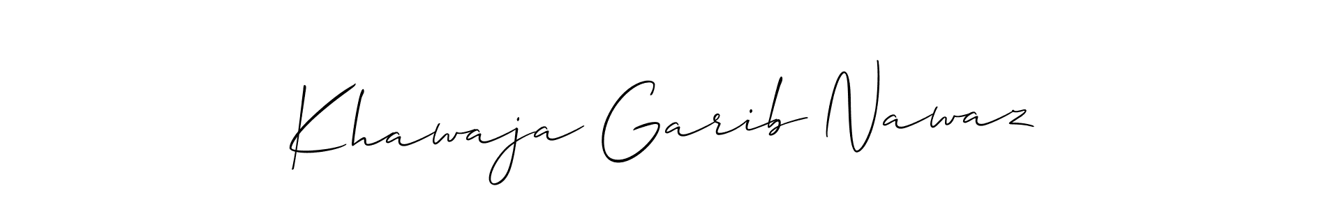 Also we have Khawaja Garib Nawaz name is the best signature style. Create professional handwritten signature collection using Allison_Script autograph style. Khawaja Garib Nawaz signature style 2 images and pictures png