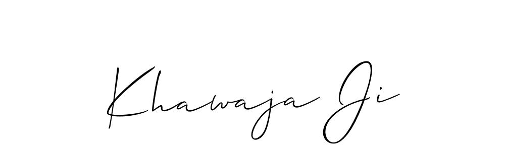 The best way (Allison_Script) to make a short signature is to pick only two or three words in your name. The name Khawaja Ji include a total of six letters. For converting this name. Khawaja Ji signature style 2 images and pictures png