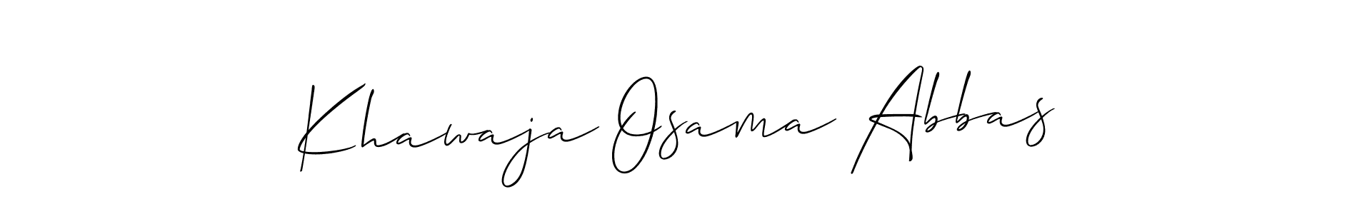 Similarly Allison_Script is the best handwritten signature design. Signature creator online .You can use it as an online autograph creator for name Khawaja Osama Abbas. Khawaja Osama Abbas signature style 2 images and pictures png